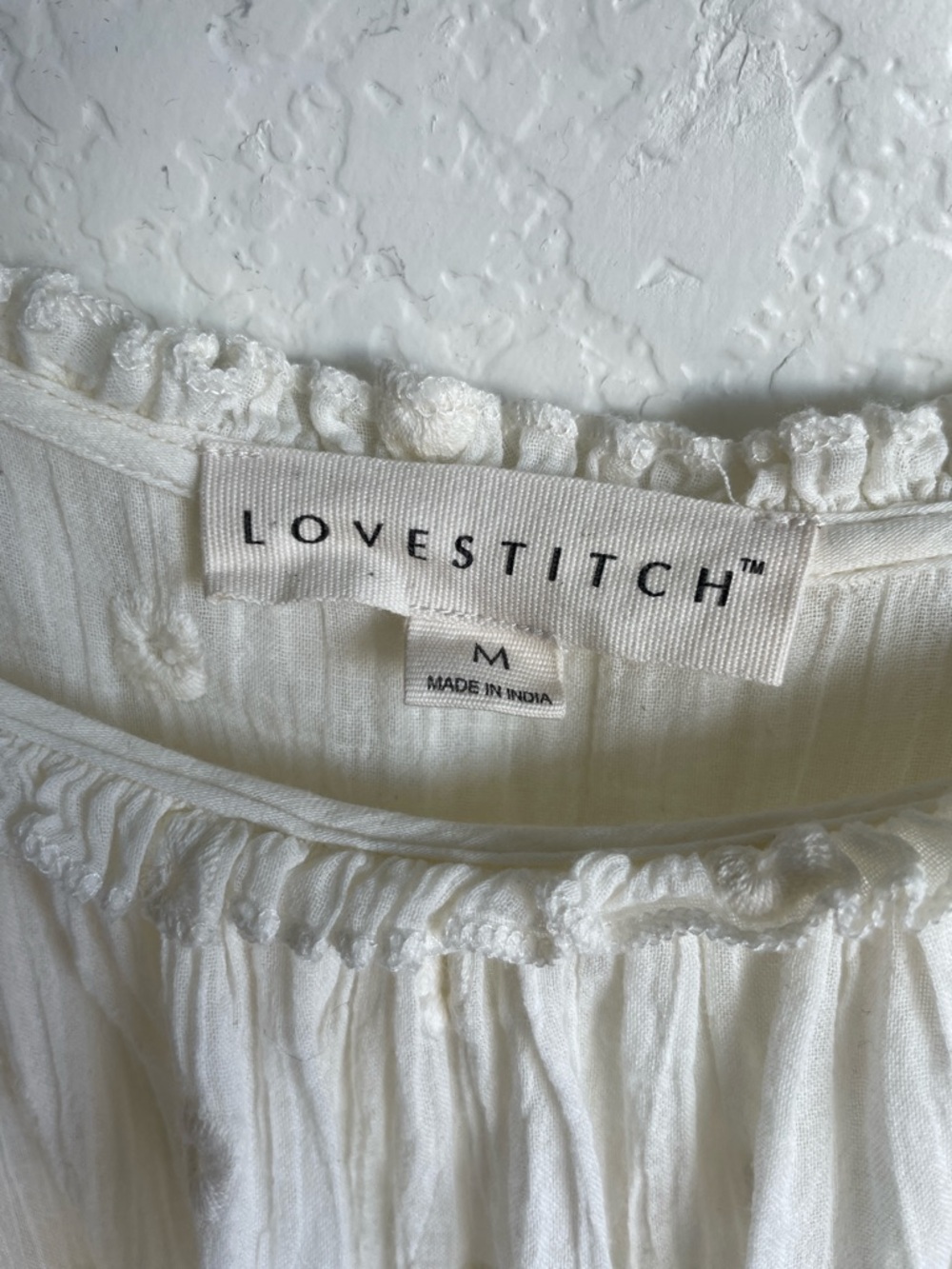 lovestitch Cream Layered Off-Shoulder Blouse - Picture 2 of 13